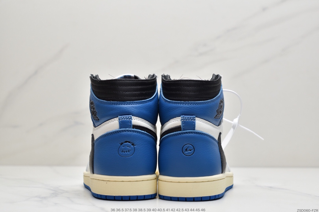320  Travis Scott x Fragment x Air Jordan 1 High OG SP “Military Blue”闪电倒钩鞋头DH3227-105