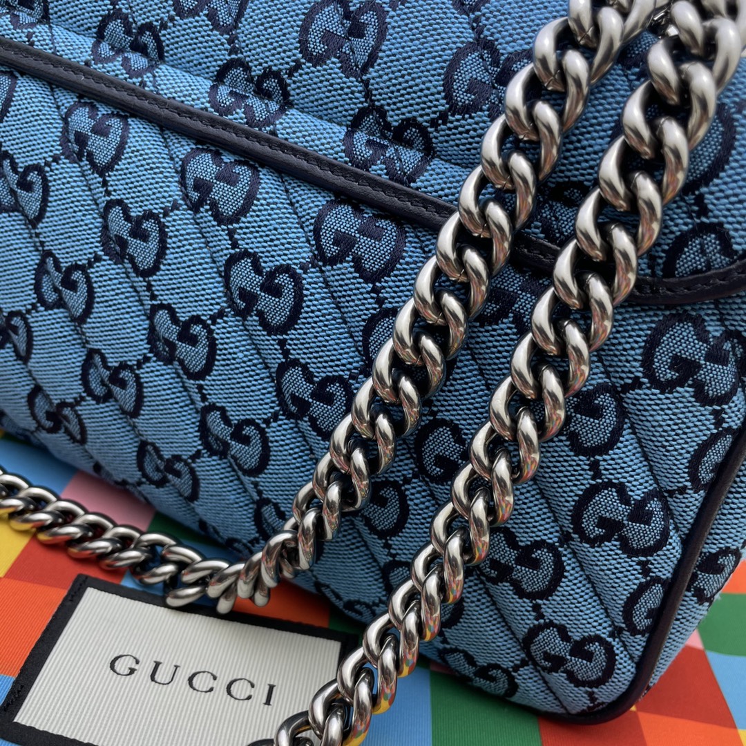 GUCCI古驰GG Multicolor系列GG Marmont小号肩背包443497
