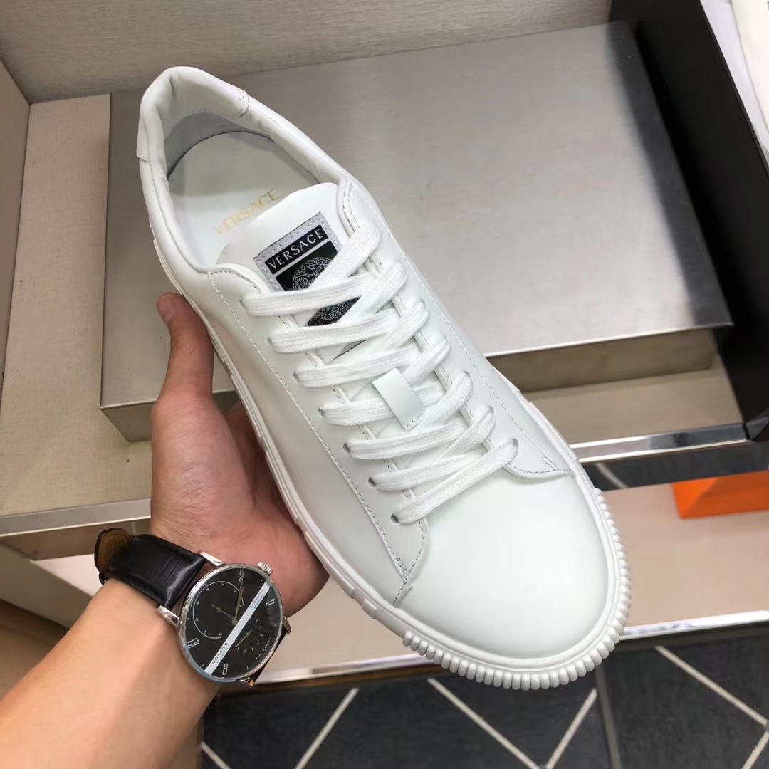 Versace White Leather Sneakers - Classic Style, Premium Quality, Comfort Fit 6 i1622360681 2922 4