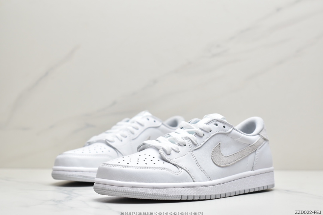 250 Air Jordan 1 Low OG “Neutral Grey”白灰鞋款鞋身为白色 CZ0775-100