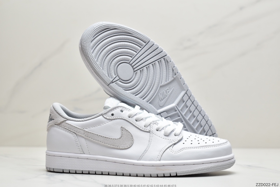 250 Air Jordan 1 Low OG “Neutral Grey”白灰鞋款鞋身为白色 CZ0775-100