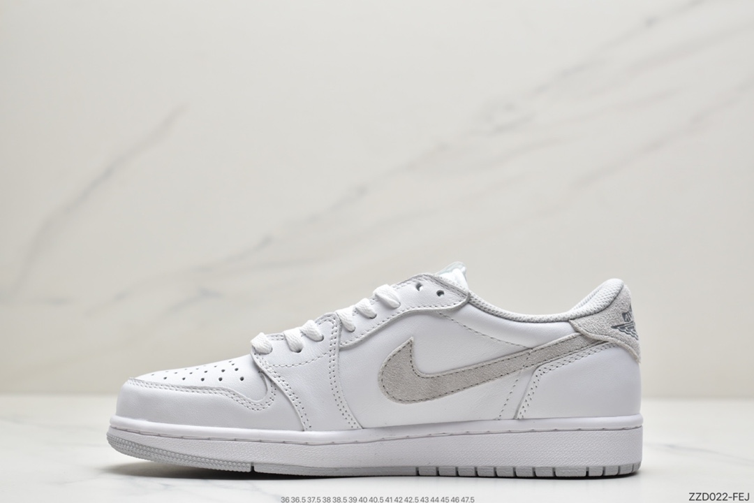 250 Air Jordan 1 Low OG “Neutral Grey”白灰鞋款鞋身为白色 CZ0775-100