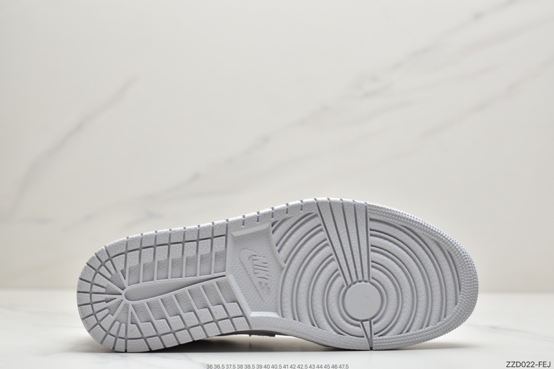 250 Air Jordan 1 Low OG “Neutral Grey”白灰鞋款鞋身为白色 CZ0775-100