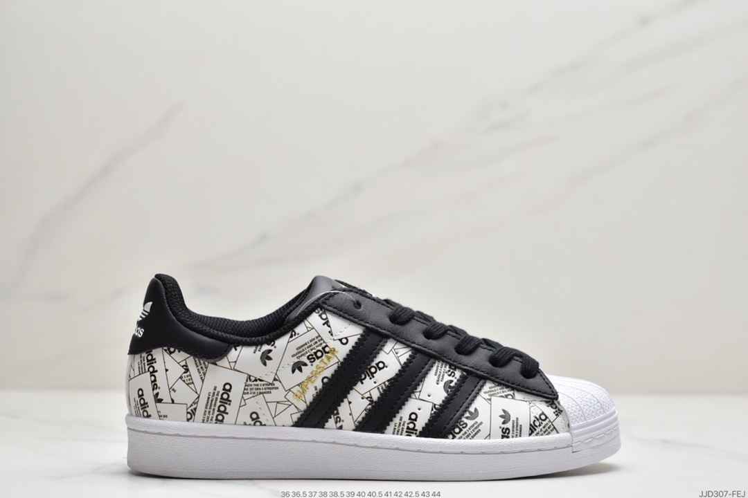130 阿迪达斯Adidas三叶草 Originals Superstar”White/Red/Blue/Green”贝壳头经典百搭休闲运动板鞋FY3117