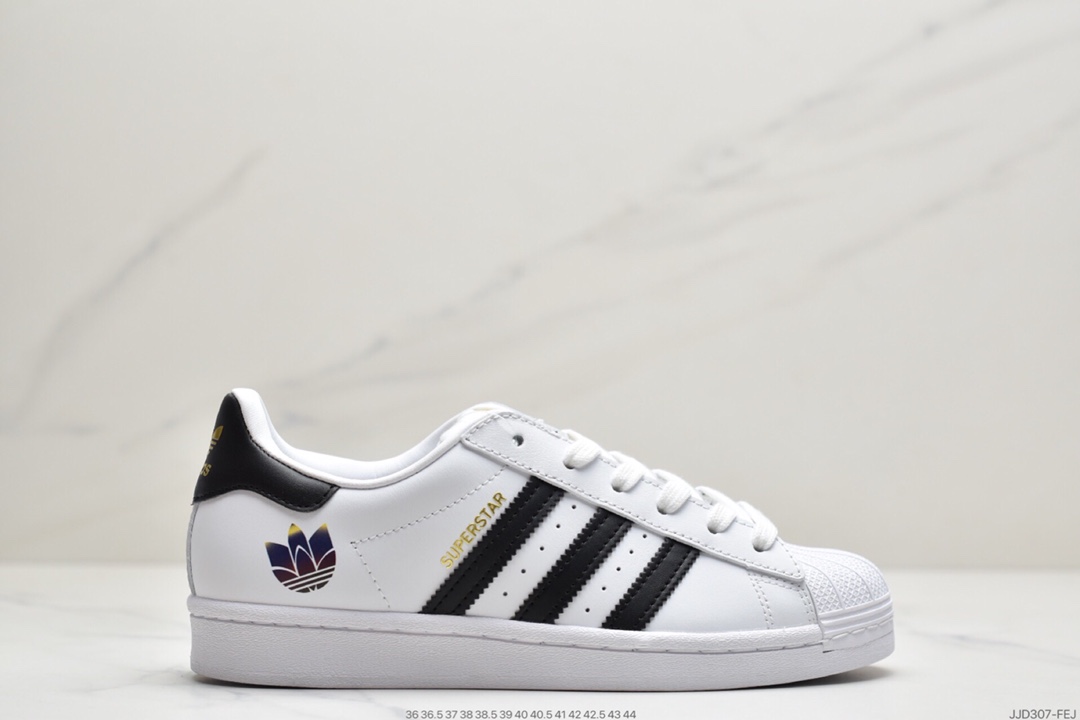 130 阿迪达斯Adidas三叶草 Originals Superstar”White/Red/Blue/Green”贝壳头经典百搭休闲运动板鞋FY3117
