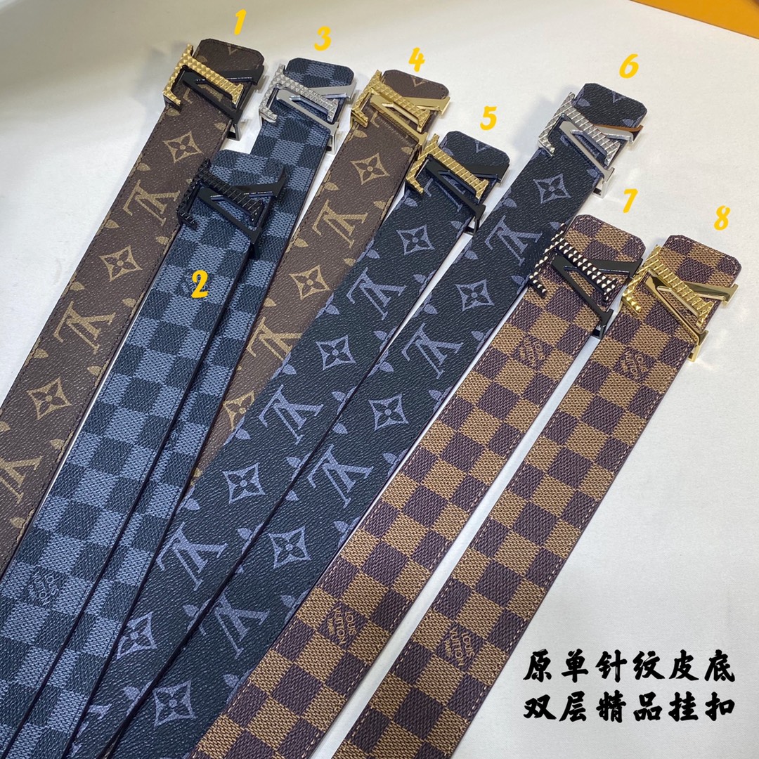 Louis Vuitton Belts Calfskin Cowhide