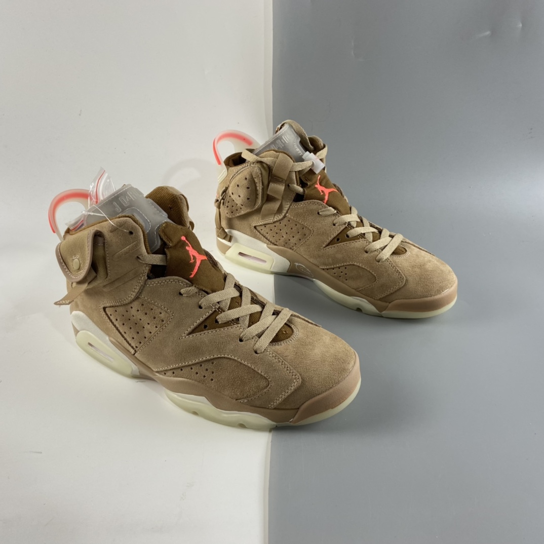 P480 Travis Scott x Air Jordan 6“British Khaki”AJ6 乔6卡其色 DH0690-200