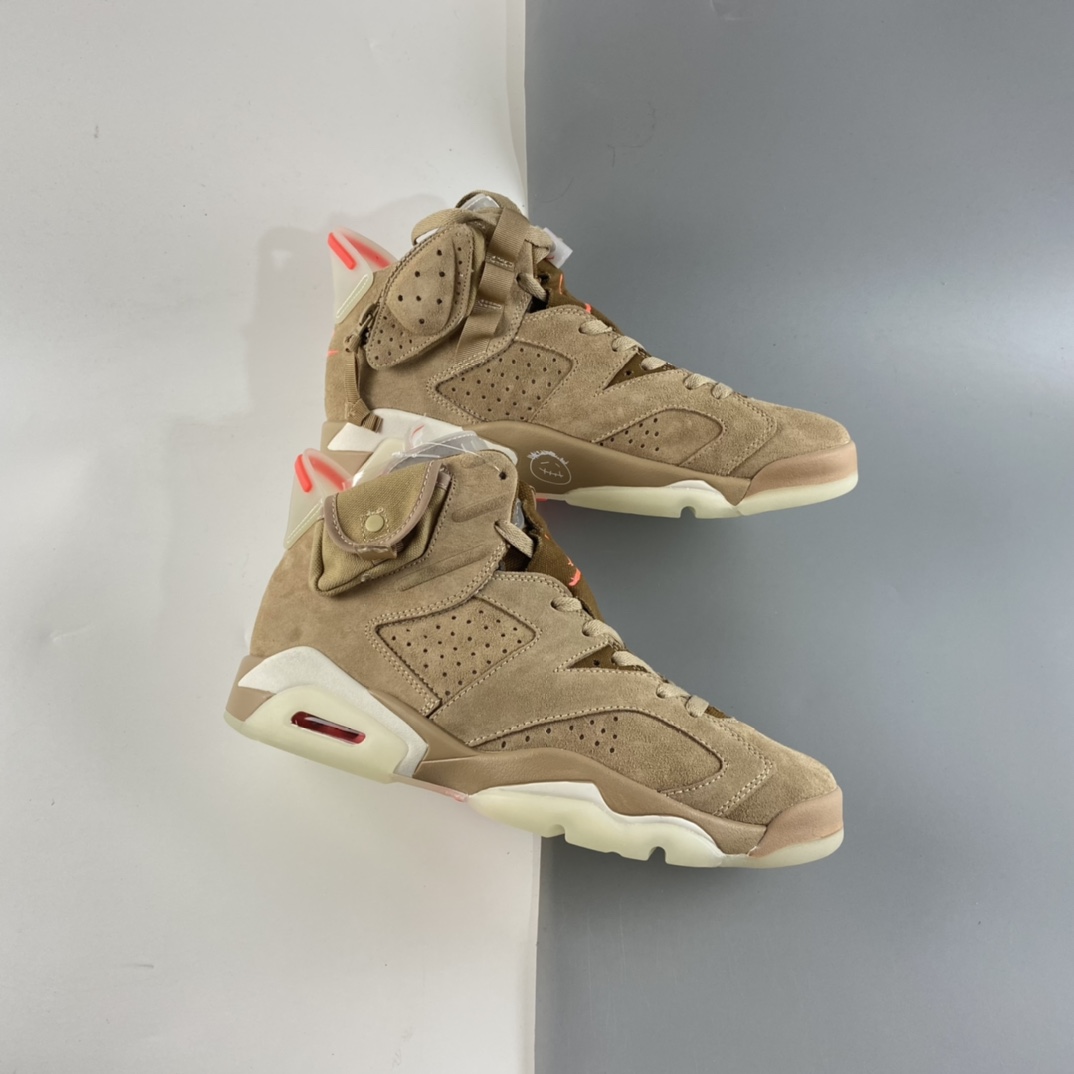 P480 Travis Scott x Air Jordan 6“British Khaki”AJ6 乔6卡其色 DH0690-200