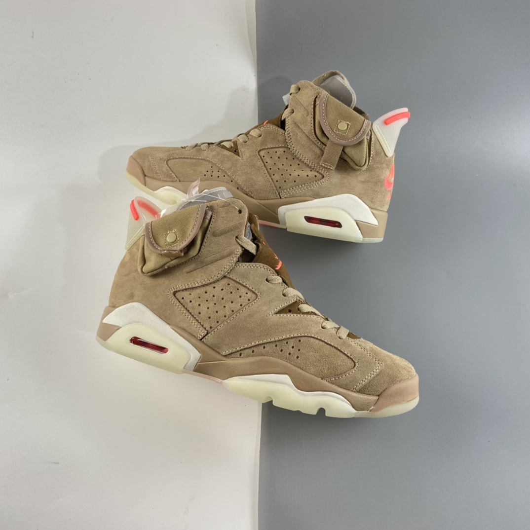 P480 Travis Scott x Air Jordan 6“British Khaki”AJ6 乔6卡其色 DH0690-200