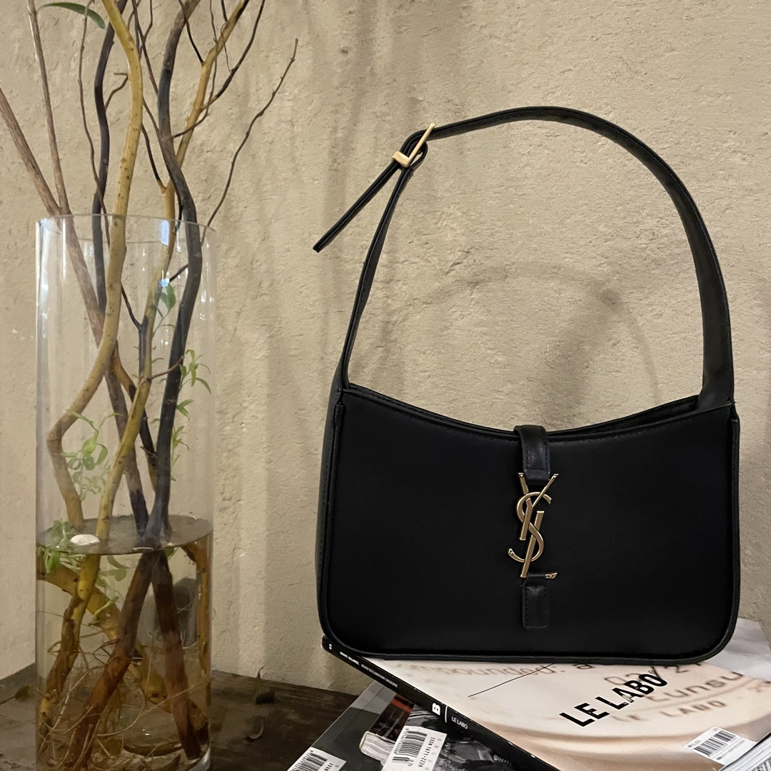 Saint laurent Ysl LE 5 À 7 平纹腋下包 657228黑色