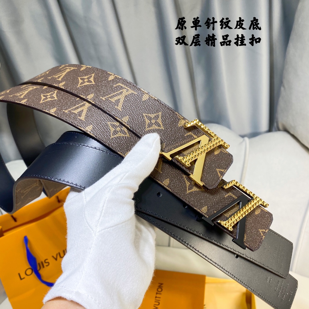 Louis Vuitton Belts Calfskin Cowhide