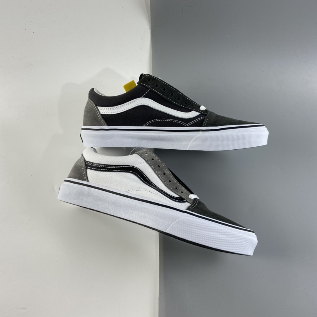 P150 Vans Old Skool 万斯黑白灰撞色低帮硫化帆布休闲板鞋 VN0A4BVAK10