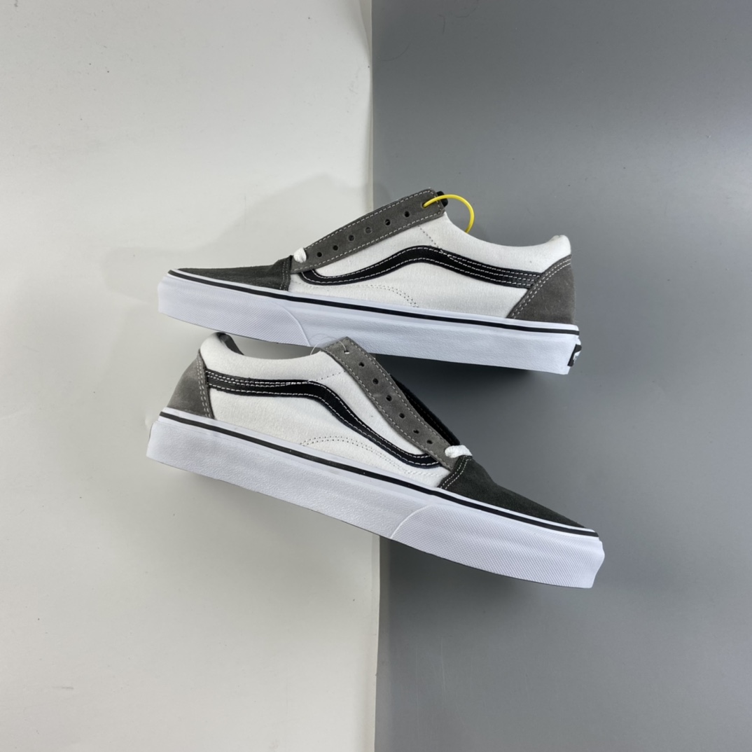 P150 Vans Old Skool 万斯黑白灰撞色低帮硫化帆布休闲板鞋 VN0A4BVAK10