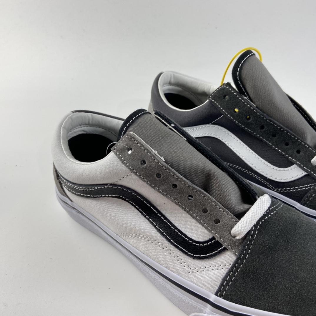 P150 Vans Old Skool 万斯黑白灰撞色低帮硫化帆布休闲板鞋 VN0A4BVAK10