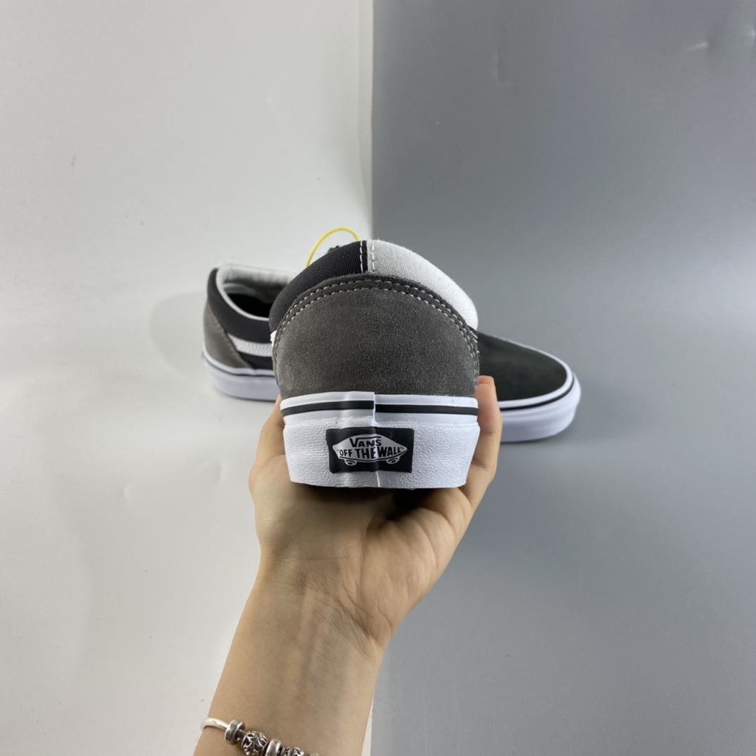 P150 Vans Old Skool 万斯黑白灰撞色低帮硫化帆布休闲板鞋 VN0A4BVAK10