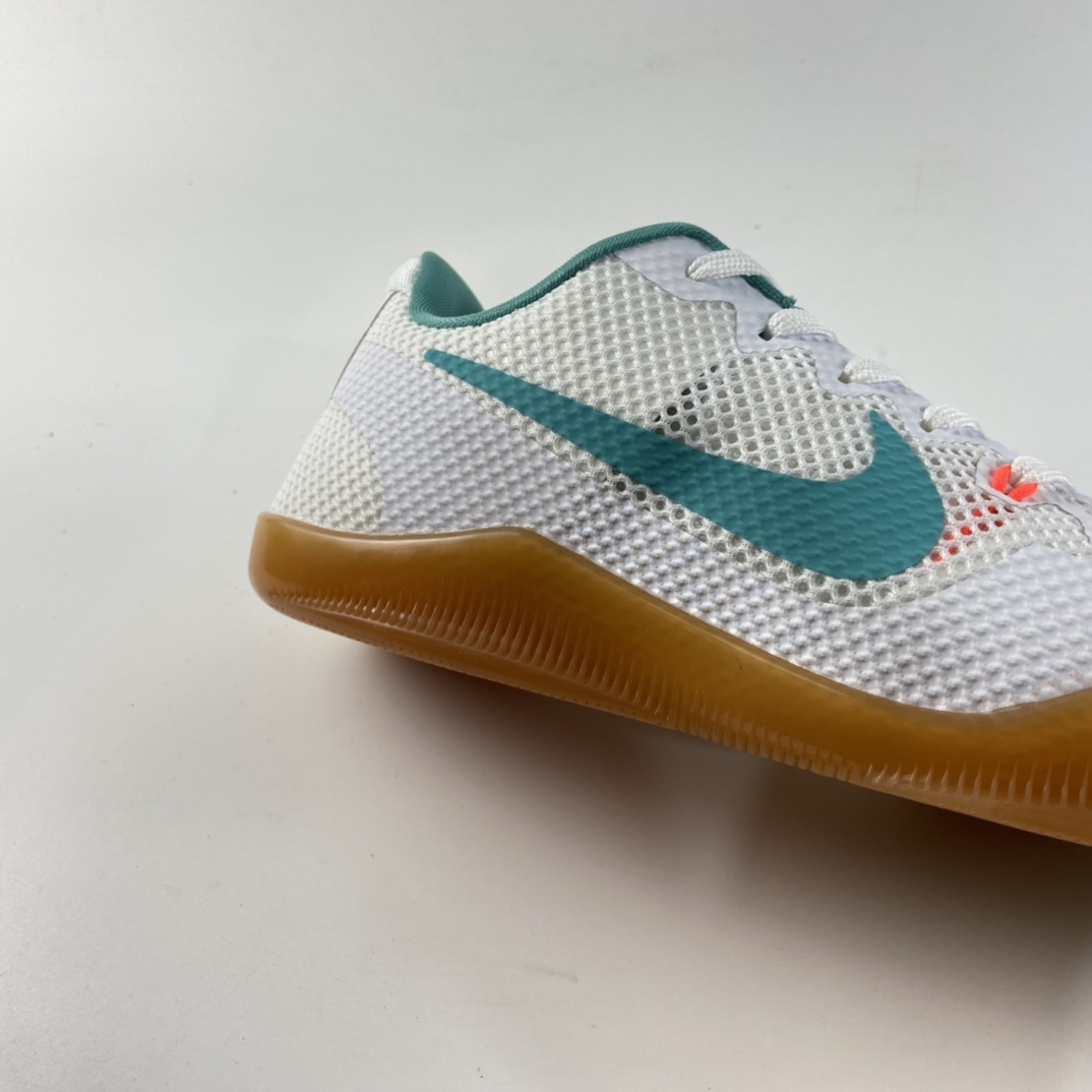 P240 Nike Kobe 11 EM 科比11代篮球鞋运动鞋 白绿色 生胶蒂芙尼绿 836184-103
