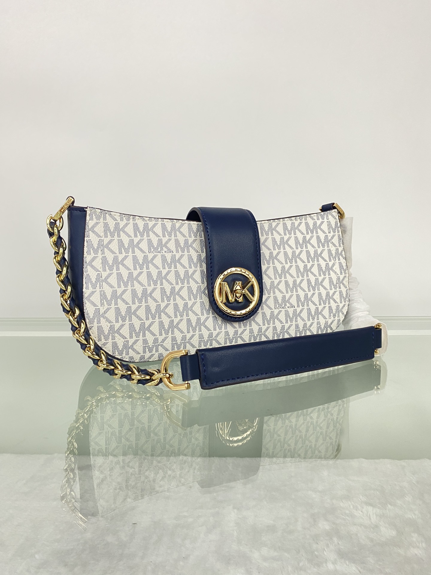Michael Kors ～MK Carmen 超小号老花腋下包新月包迷你手提单肩包
