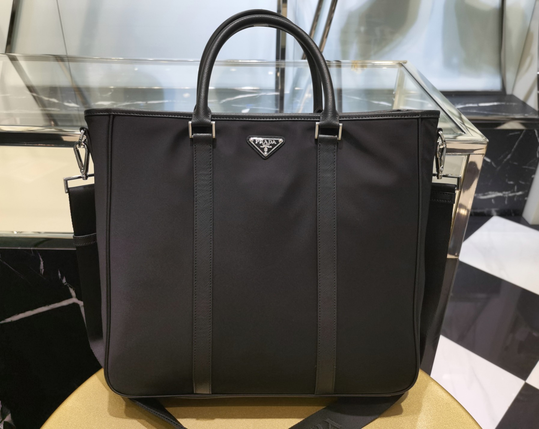 Сумка Prada мужская тоут черная
