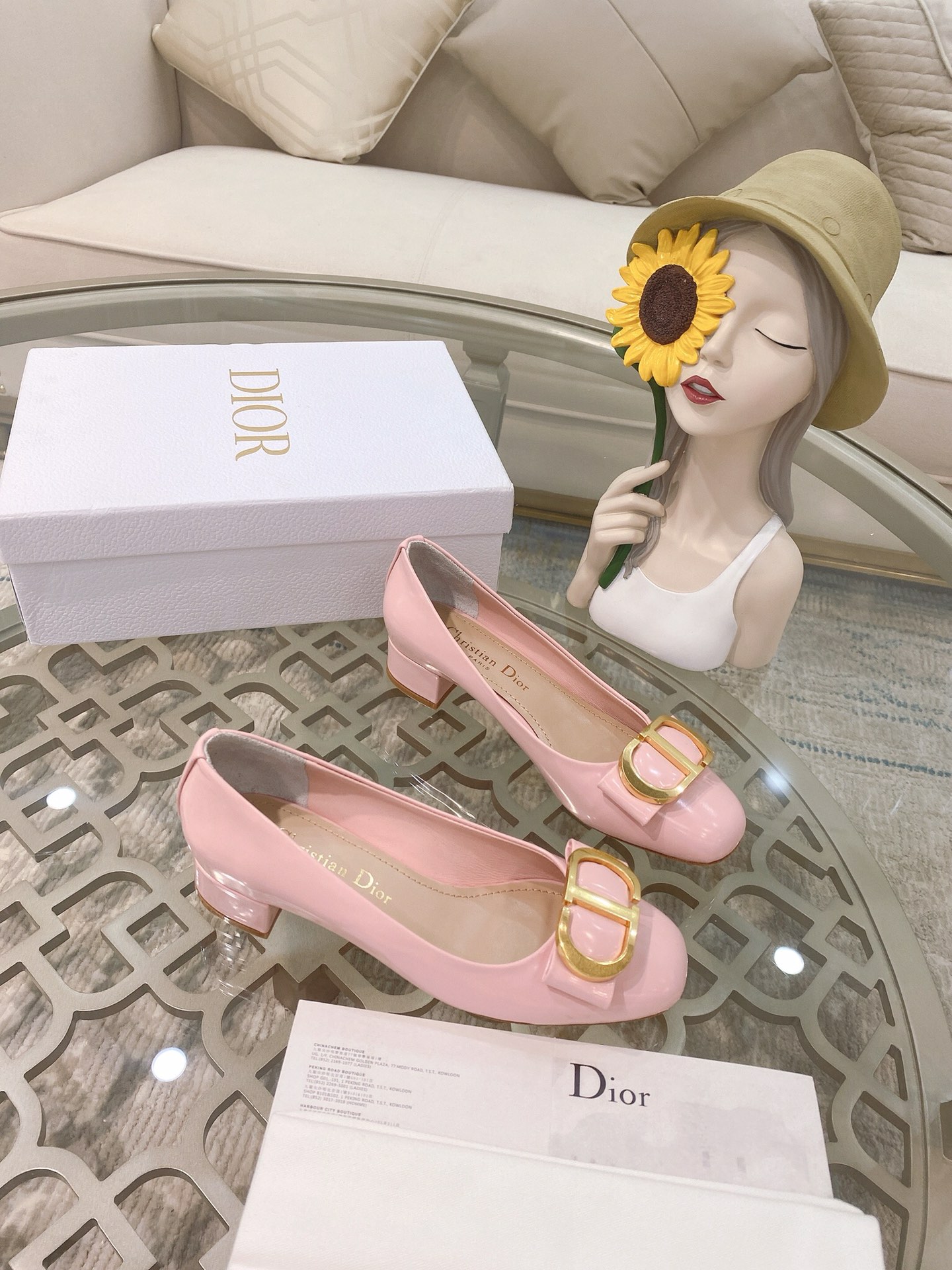 Dior 2022 오트 쿠튀르 메탈 레터 버클 메리제인 슈즈 굽 버클 리본 스퀘어 토 독점 최초 출시 시장 최고급