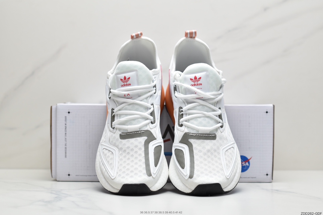 230 阿迪达斯Adidas Originals ZX 2K Boost 全新爆米花缓震休闲运动跑鞋 FZ3900