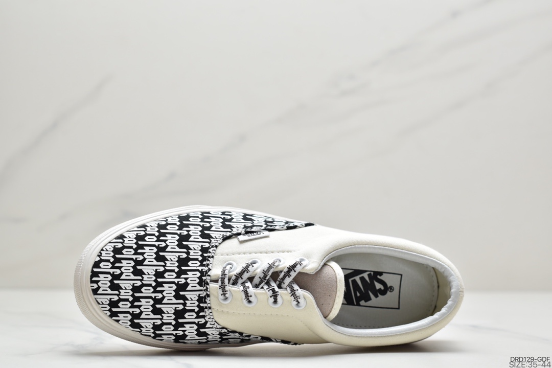 110 Vans Era Crft 棋盘格白红白黑权志龙解构男女板鞋