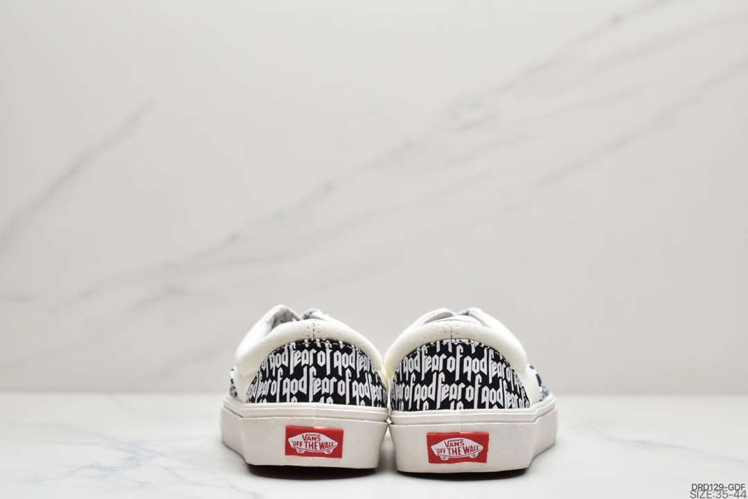 110 Vans Era Crft 棋盘格白红白黑权志龙解构男女板鞋