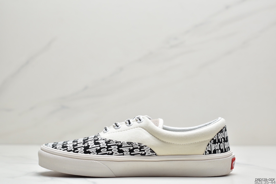 110 Vans Era Crft 棋盘格白红白黑权志龙解构男女板鞋