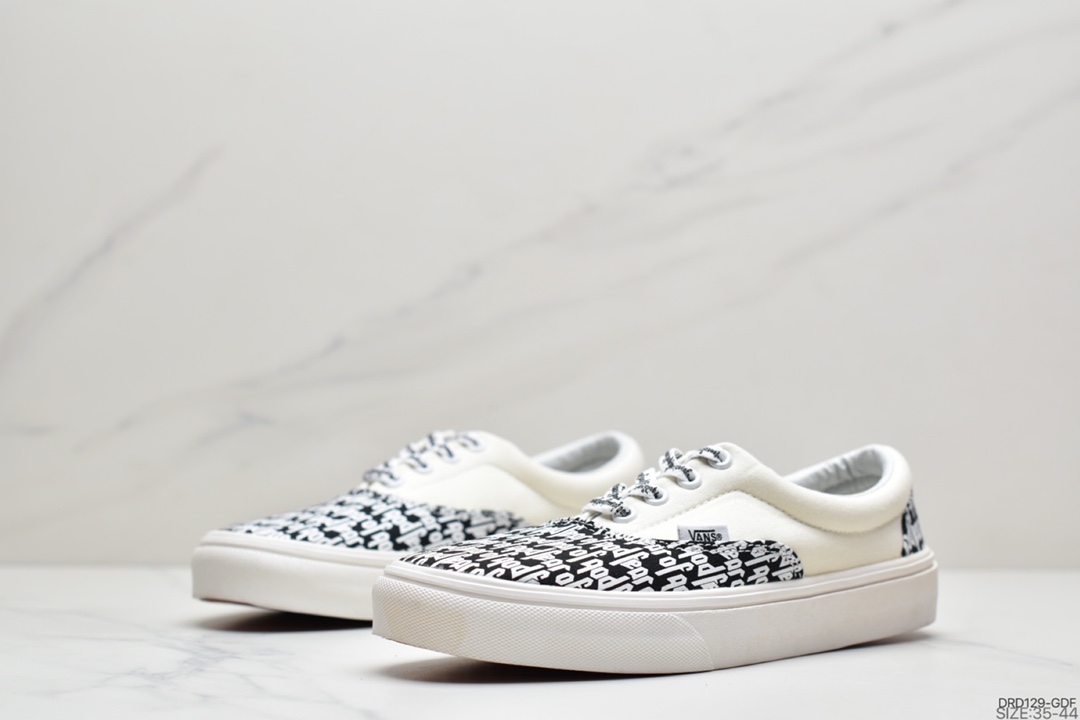 110 Vans Era Crft 棋盘格白红白黑权志龙解构男女板鞋