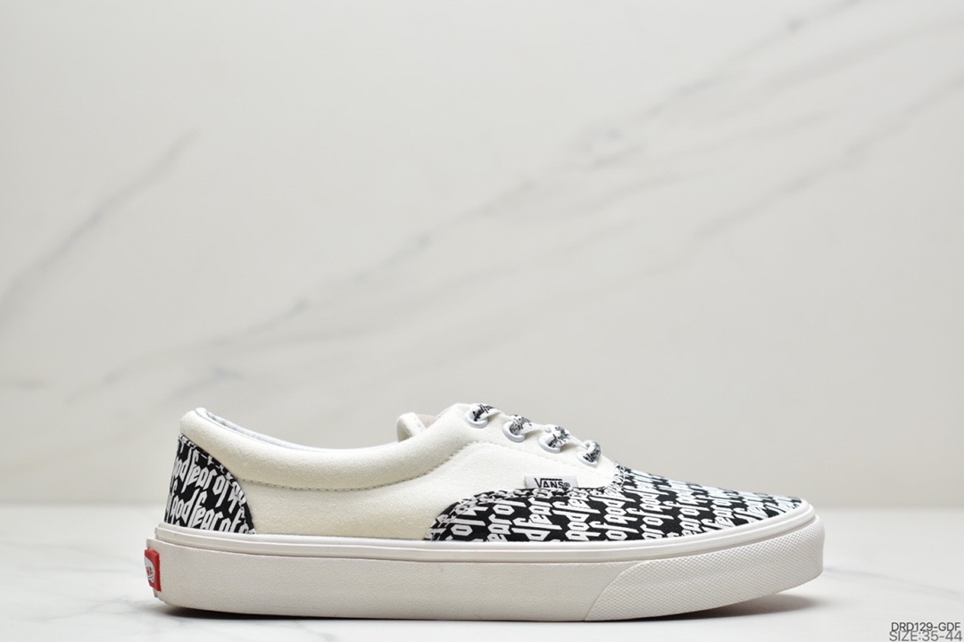 110 Vans Era Crft 棋盘格白红白黑权志龙解构男女板鞋