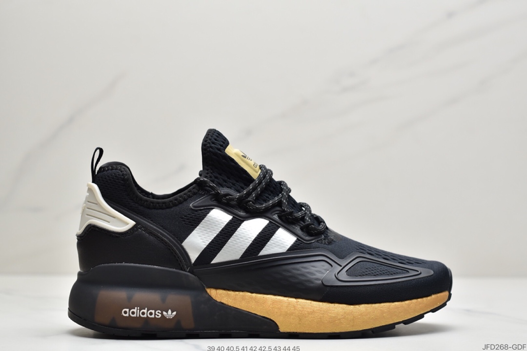 170 阿迪达斯Adidas Originals ZX 2K Boost 全新爆米花缓震休闲运动跑鞋 CQ2768