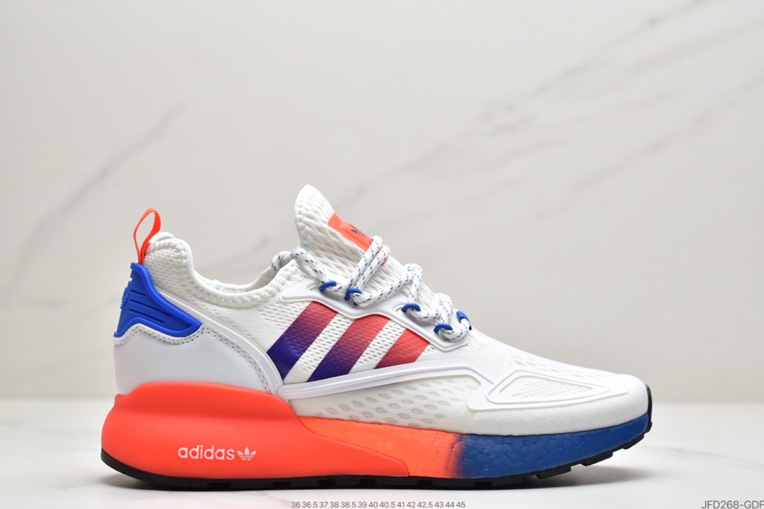 170 阿迪达斯Adidas Originals ZX 2K Boost 全新爆米花缓震休闲运动跑鞋 CQ2768