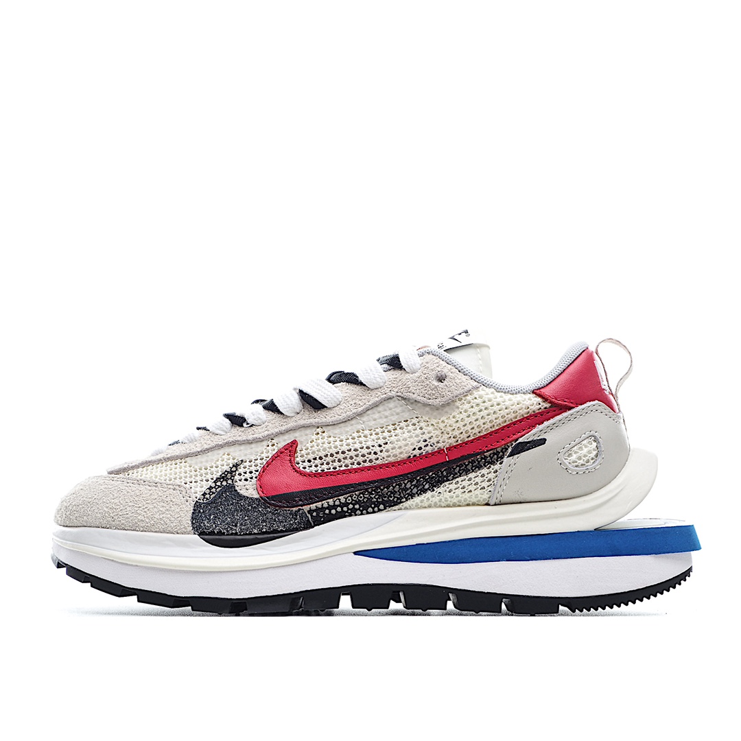 I0 Sacai x NK VaporWaffle 3.0 发售版 原厂配套梭织面 原厂织唛swoosh贝利头层甩纹皮料 鞋身长绒翻毛皮皮料Swoosh 原厂3D立体喷绘工艺目前市场唯一正确中底细节