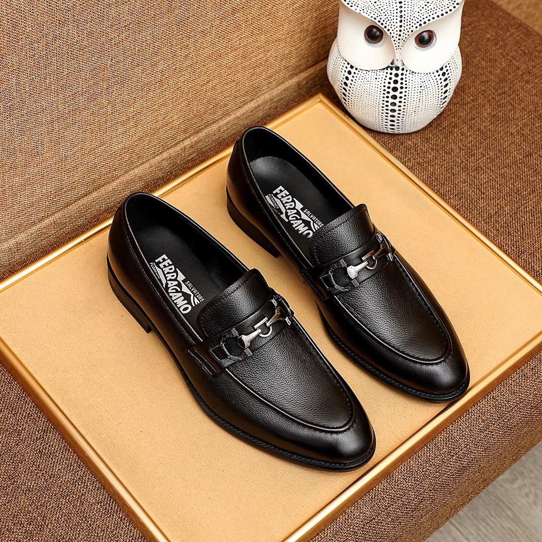Salvatore Ferragamo Men's Black Leather Loafers - Slip-on Style 3 i1622861695 2828 1