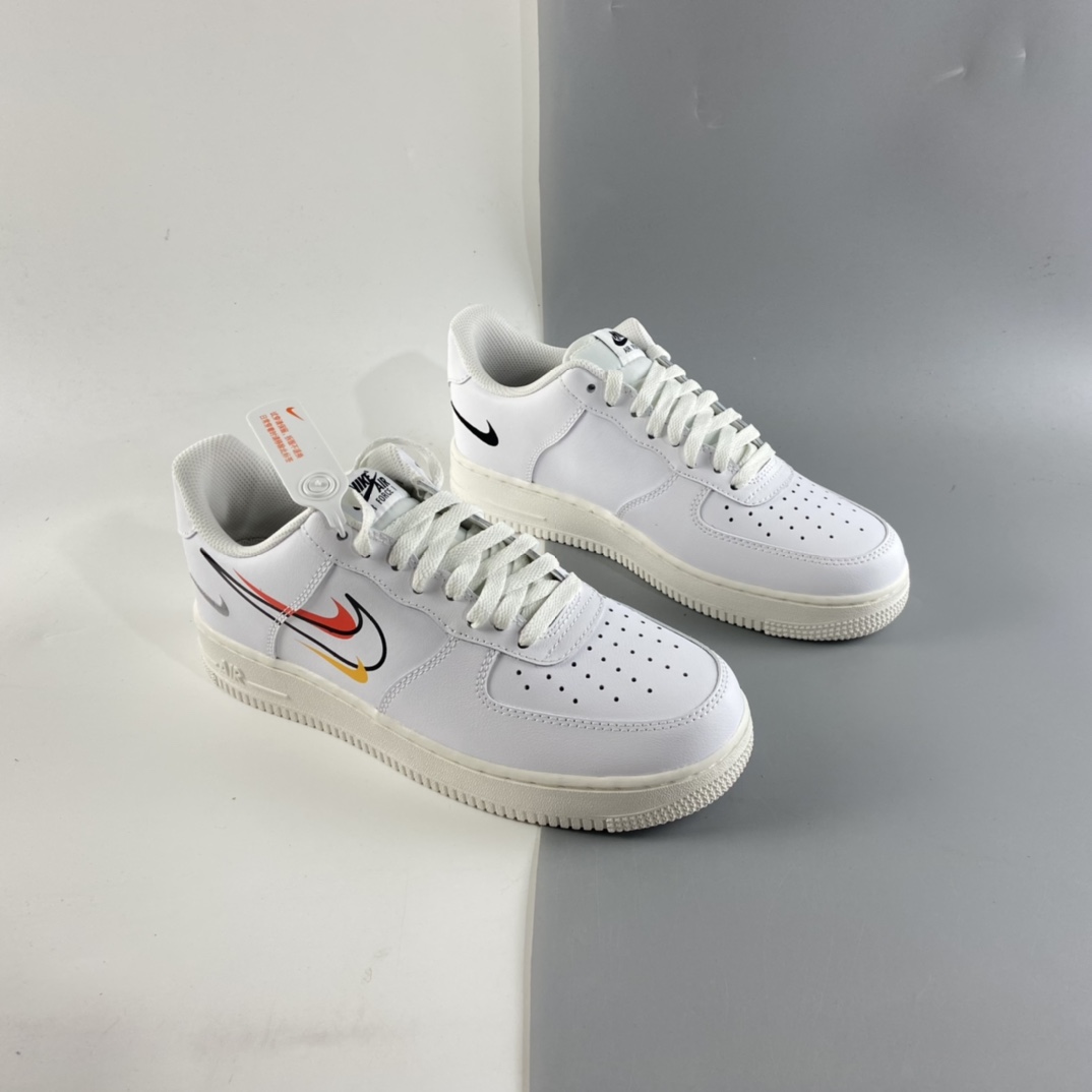 P200 NIKE Air Force 1 Low “Multi Swoosh”空军一号低帮百搭休闲运动板鞋 DM9096-100