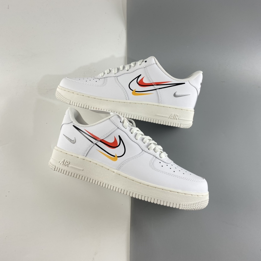 P200 NIKE Air Force 1 Low “Multi Swoosh”空军一号低帮百搭休闲运动板鞋 DM9096-100