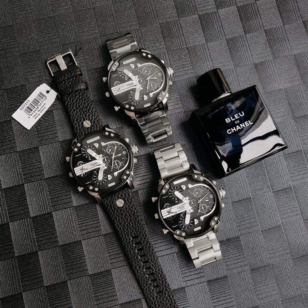 “High-Quality Black Steel Belt Watch with 8 Horn Screws, 55mm Plate – DIESEI Model 7313” - 图片 9