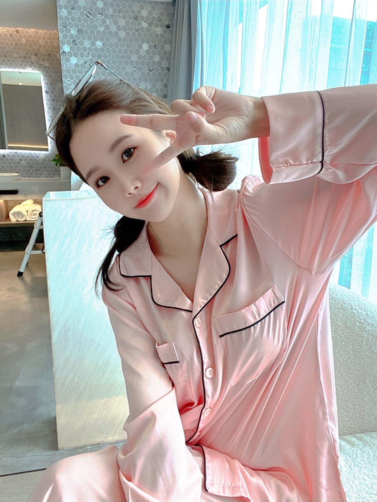 2023 芬迪 ropa de casa, tejido de seda coreano de alta costura, suave y cómodo, tallas: XS～M