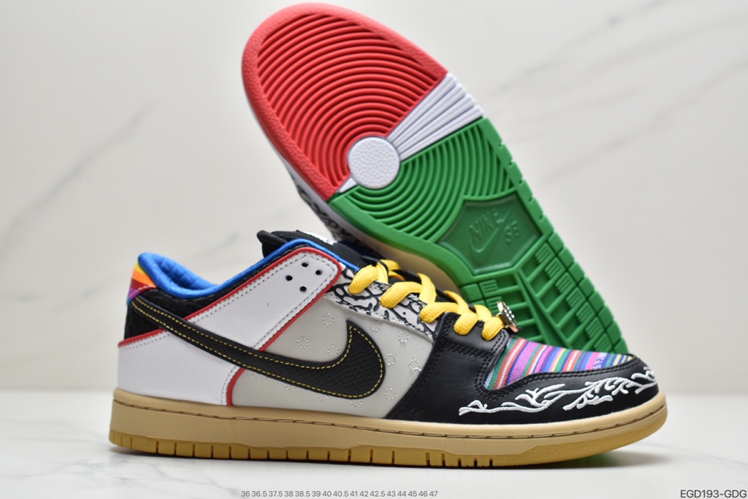 400  耐克NIKE SB DuNIKE Low “What The P-Rod” 超级拼接配色  CZ2239-600