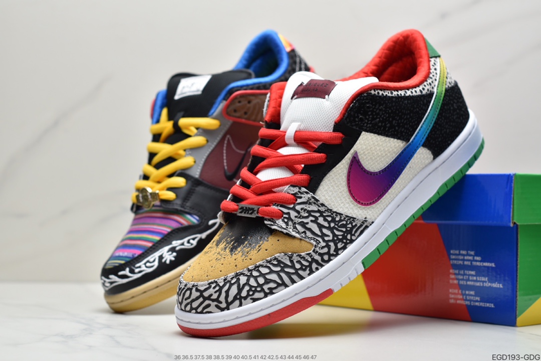 400  耐克NIKE SB DuNIKE Low “What The P-Rod” 超级拼接配色  CZ2239-600