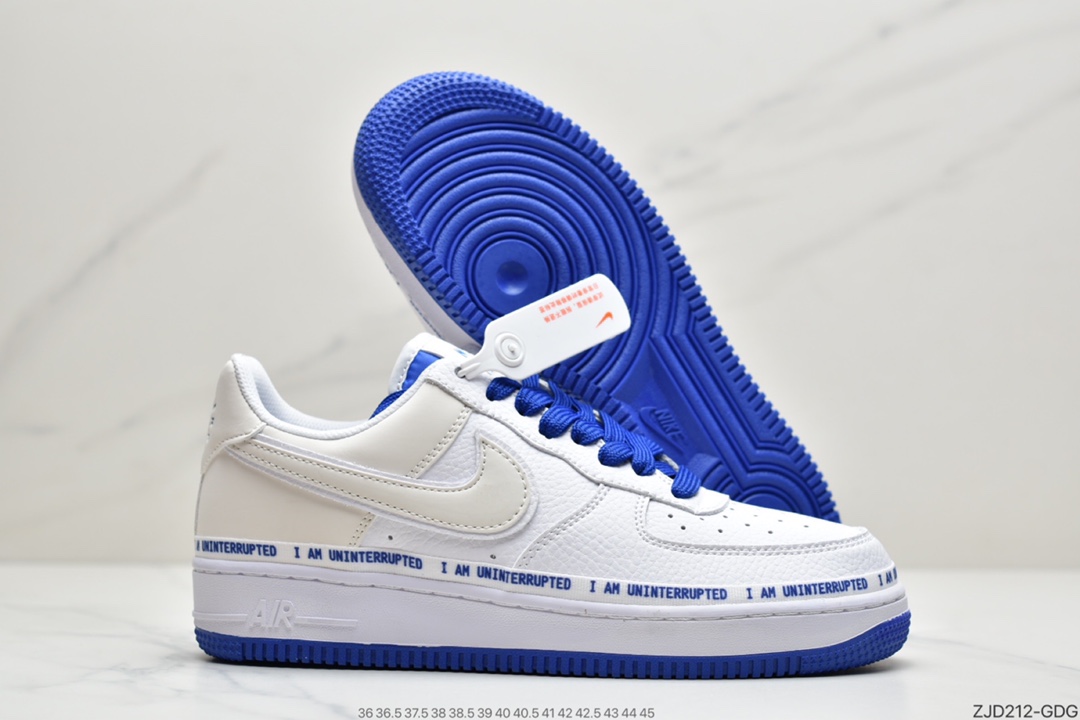 240 耐克Nike Air Force 1107 More Than QS 蓝白  CQ0494-100