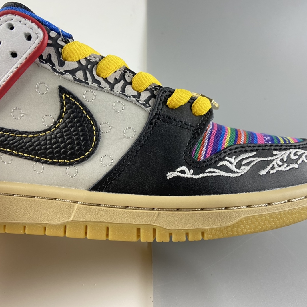 P380 签约知名滑手Paul Rodriguez x Nike SB Dunk Low”What The P-Rod”扣篮系列低帮休闲运动滑板板鞋“融合彩色拼接鸳鸯”CZ2239-600
