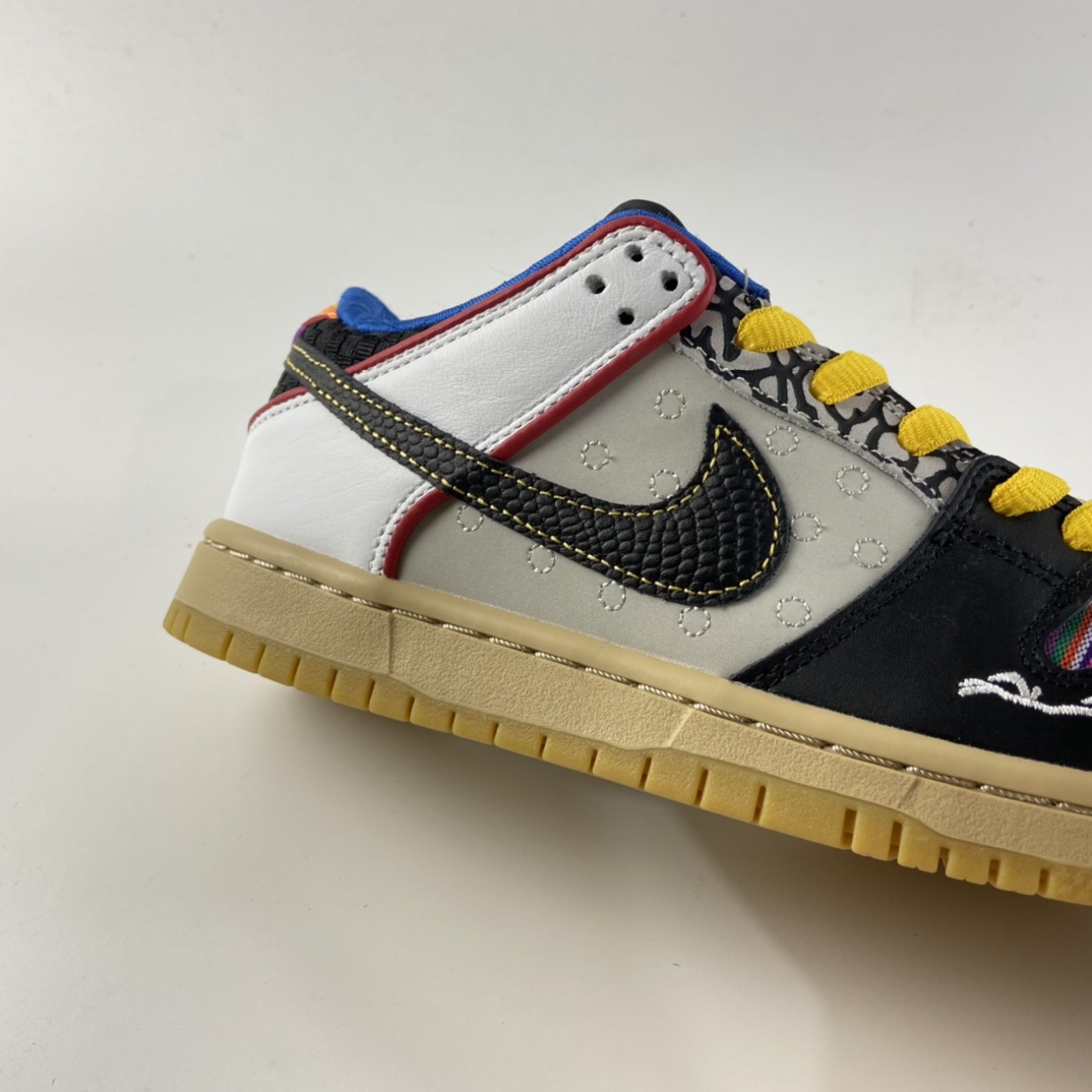 P380 签约知名滑手Paul Rodriguez x Nike SB Dunk Low”What The P-Rod”扣篮系列低帮休闲运动滑板板鞋“融合彩色拼接鸳鸯”CZ2239-600