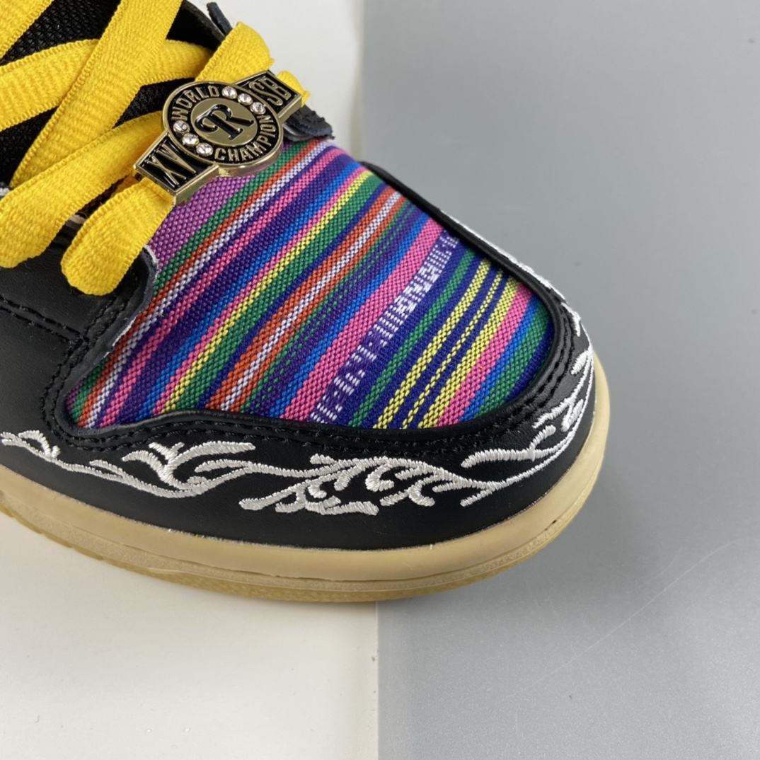 P380 签约知名滑手Paul Rodriguez x Nike SB Dunk Low”What The P-Rod”扣篮系列低帮休闲运动滑板板鞋“融合彩色拼接鸳鸯”CZ2239-600