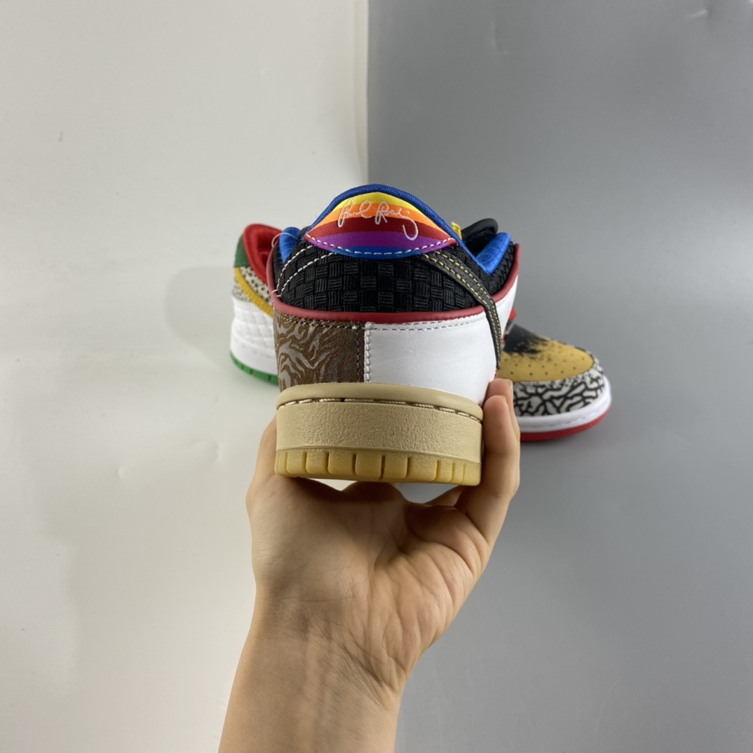 P380 签约知名滑手Paul Rodriguez x Nike SB Dunk Low”What The P-Rod”扣篮系列低帮休闲运动滑板板鞋“融合彩色拼接鸳鸯”CZ2239-600