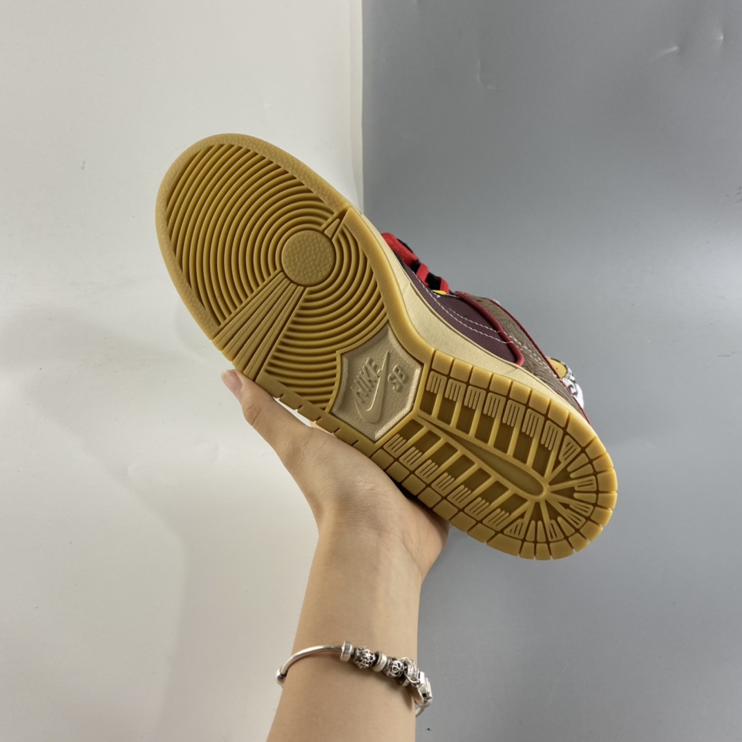 P380 签约知名滑手Paul Rodriguez x Nike SB Dunk Low”What The P-Rod”扣篮系列低帮休闲运动滑板板鞋“融合彩色拼接鸳鸯”CZ2239-600