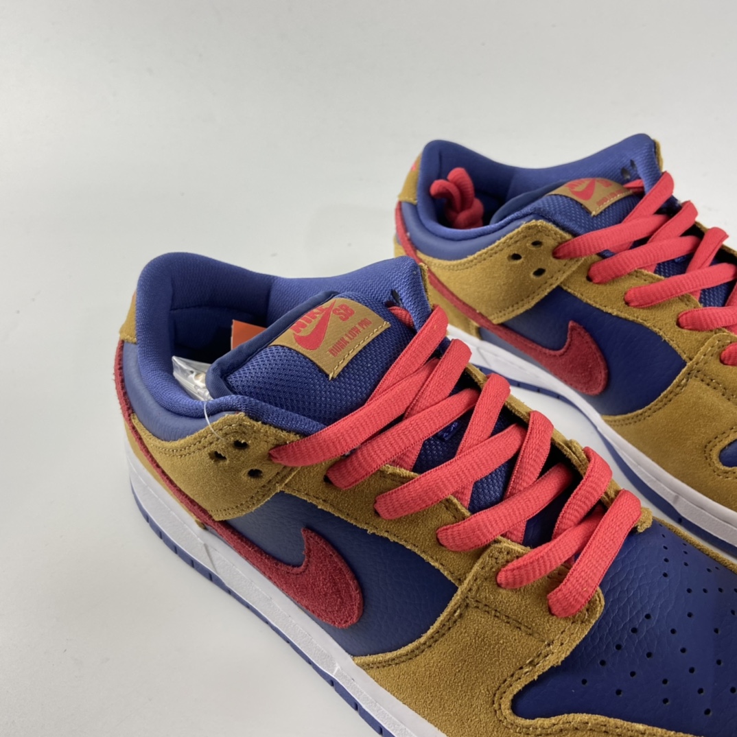 P300 Nike SB Dunk Low SB扣碎篮板深棕白黄配色时尚休闲板鞋 BQ6817-700