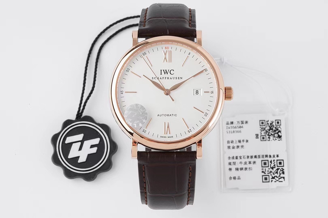 Compre online
 IWC Relógio Azul Ouro Platina Branco Amarelo Polimento Couro de crocodilo