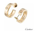 Cartier Jewelry Earring Gold Platinum Rose Yellow