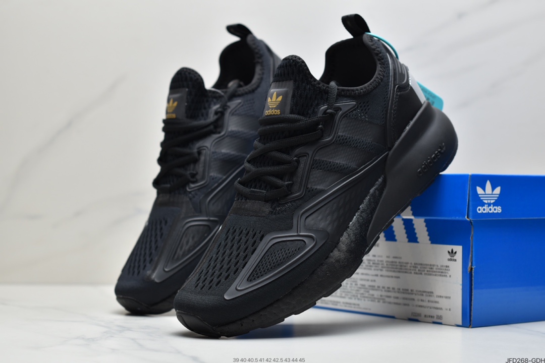 170 阿迪达斯Adidas Originals ZX 2K Boost 全新爆米花缓震休闲运动跑鞋CQ2768