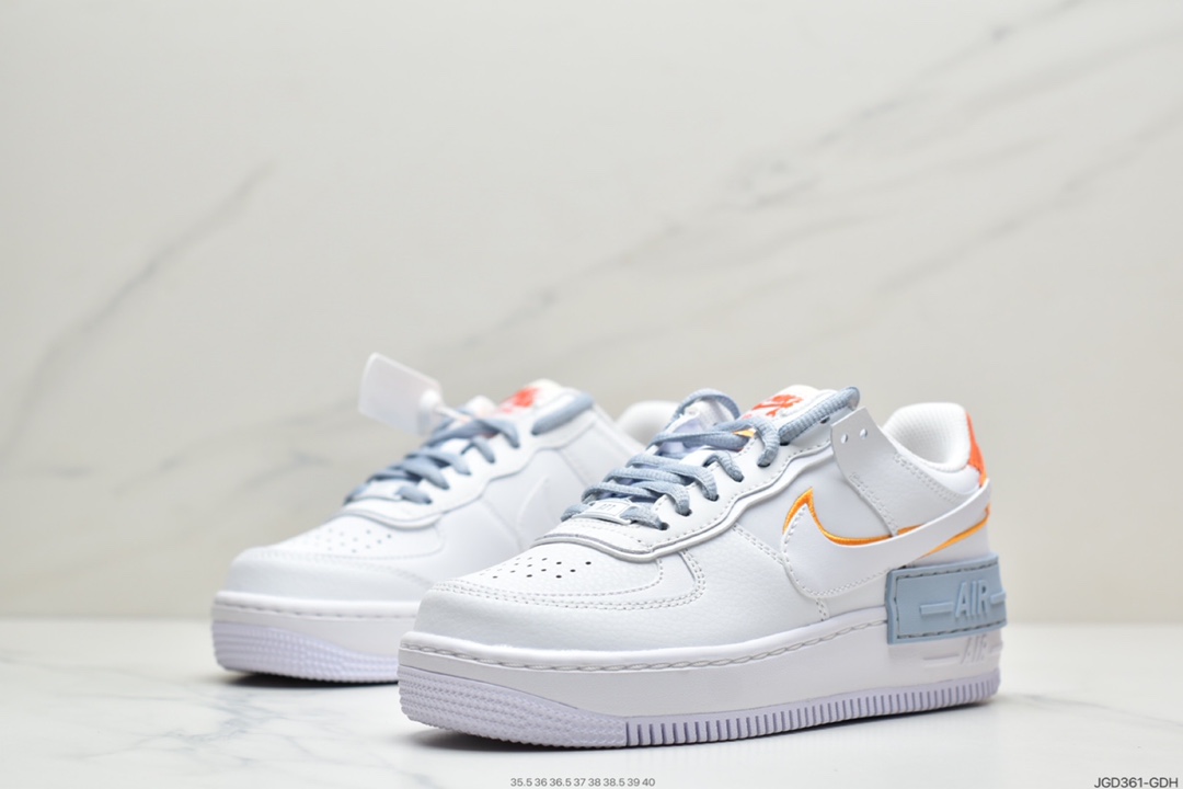 180 耐克Nike Air Force 1 Shadow 空军一号轻量增高低帮百搭板鞋 DC2199-100